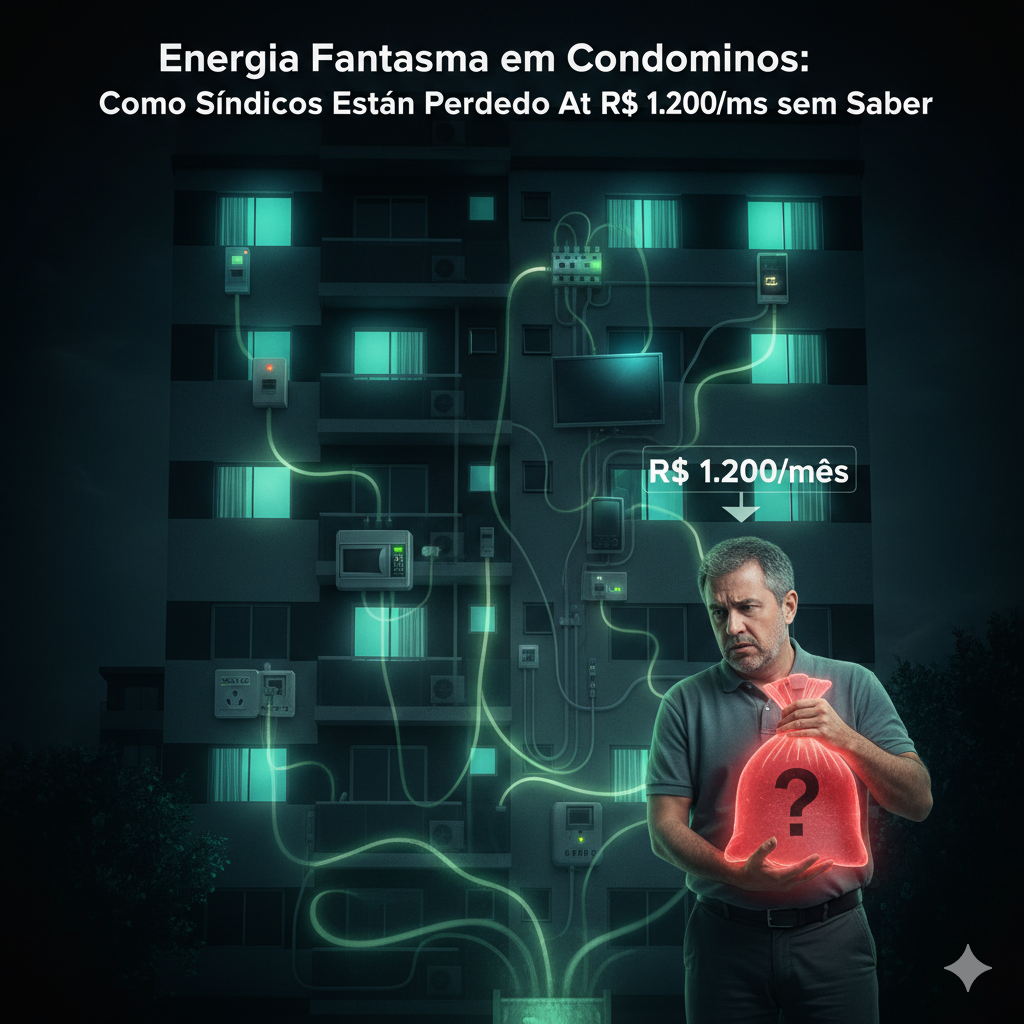 Energia Fantasma em Condomínios: Como Síndicos Estão Perdendo Até R$ 1.200/mês sem Saber